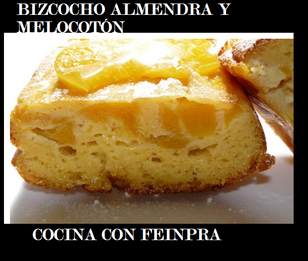 BIZCOCHO DE MELOCOTÓN Y ALMENDRAS