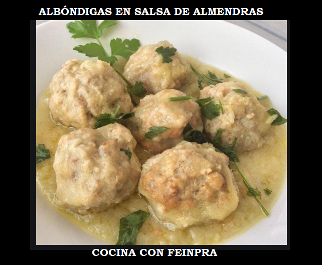 ALBÓNDIGAS CASERAS CON SALSA DE ALMENDRAS